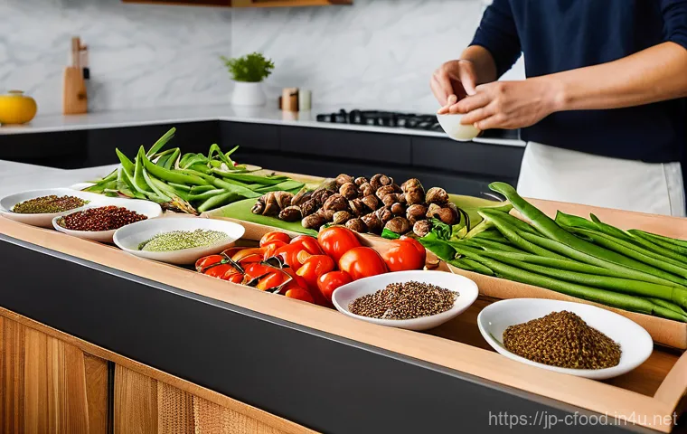 중식 요리 키트 구매 가이드 - **Prompt:** A heartwarming tableau of a diverse family of four – a mother, father, and two children ...